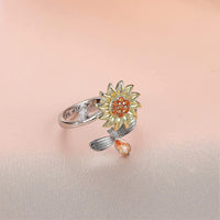 Anillo Girasol - Ajustable + Regalo + Envío Gratis