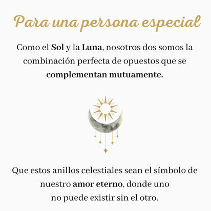 ANILLOS CELESTIALES - SOL & LUNA