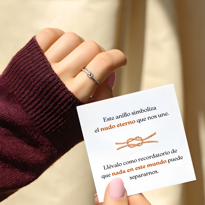 Anillo Nudo de corazón + Regalo + Envío gratis