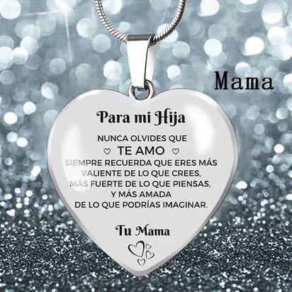 COLLAR CON COLGANTE PARA MI HIJA - DE PAPÁ / MAMÁ