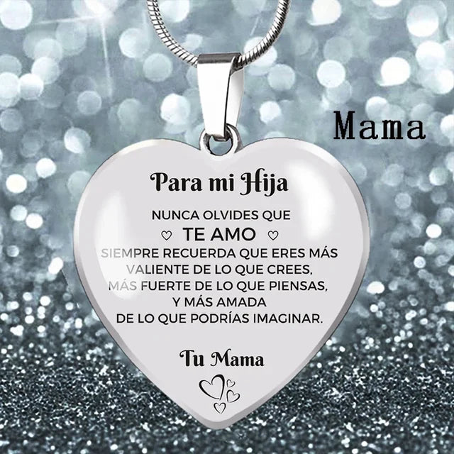 COLLAR CON COLGANTE PARA MI HIJA - DE PAPÁ / MAMÁ